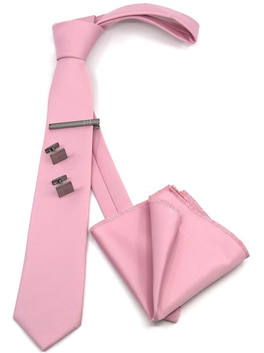 Legend Accessories Men's Tie Set Monochrome Pink