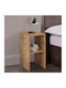 Bedside Table Tagore Wooden Brown 30x30x60cm