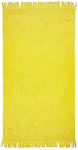 Modus Vivendi Beach Towel Yellow with Fringes 180x100cm.
