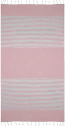 Aquablue Beach Towel Cotton Pink with Fringes 180x90cm.