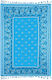 Aquablue Πετσέτα Θαλάσσης Παρεό με Κρόσσια Γαλάζια 185x115εκ.