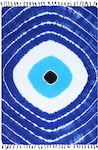 Aquablue Beach Towel Pareo Blue with Fringes 185x115cm.