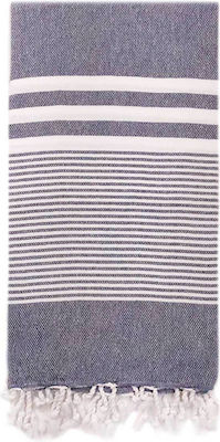 NODO Beach Towel Pareo Blue with Fringes 180x95cm.