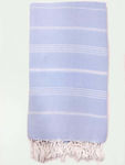 NODO Πετσέτα Θαλάσσης Παρεό με Κρόσσια Γαλάζια 180x95εκ.