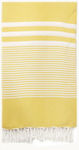 NODO Beach Towel Pareo Yellow with Fringes 180x95cm.