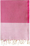 Bricini Beach Towel Pink with Fringes 180x90cm.