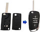 Foldable Car Key Shell with Blade with 3 Buttons for Citroen