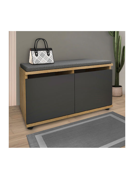 Twain Wooden Shoe Organizer Gray 80x35x42cm