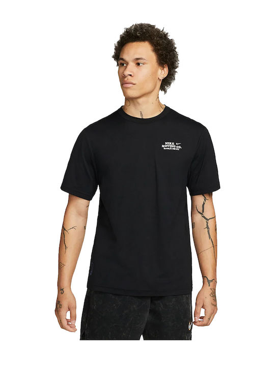 Nike Uv Hyverse Ανδρικό Αθλητικό T-shirt Κοντομάνικο Μαύρο