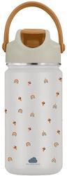 The Cotton Cloud Rainbow Thermos Non Spill 420ml Beige