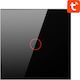 Avatto Recessed Touch Wall Switch Lighting One-Way with Frame Black