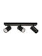 Italux Triple Spot with Socket GU10 in Black Color