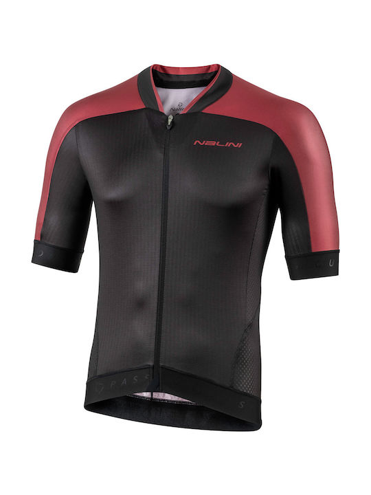 Nalini Herren Kurze Ärmel Fahrradtrikot Schwarz