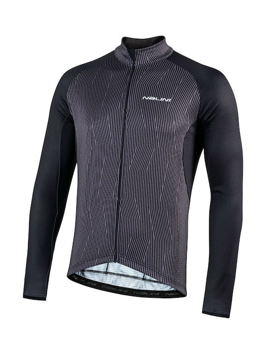 Nalini Männer Lange Ärmel Fahrradtrikot Schwarz