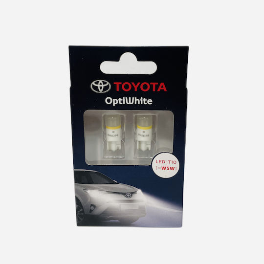 Toyota Lamps Car T10 LED 4000K Natural White 12V 1W 2pcs