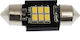 Carsun Λάμπα C5W LED 6000K Ψυχρό Λευκό 12V 1τμχ