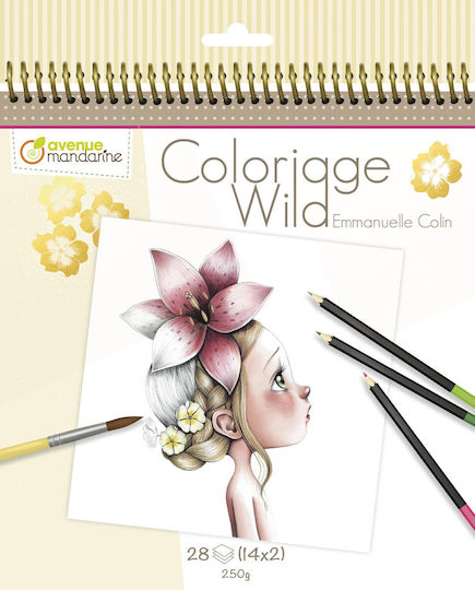 Блок за проследяване/полиграф Emmanuelle Colin - Colouring Book Wild 1 GY065O