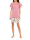 Pink Label Summer Women's Pyjama Set Cotton Pink