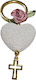 Christening Charm Keychain White 50pcs