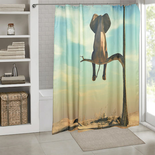 Lino Home Tembo Душ завеса 180x200см Синя Lino Home Tembo Душ завеса 180x200см Синя