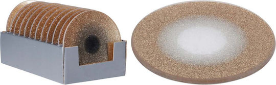 JK Home Decoration Runde Glasplatten in Gold 12 Stück 15x15 cm 824353 JK Home Decoration Runde Glasplatten in Gold 12 Stück 15x15 cm 824353