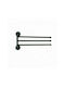 Home Heart Triple Wall-Mounted Bathroom Rail Black