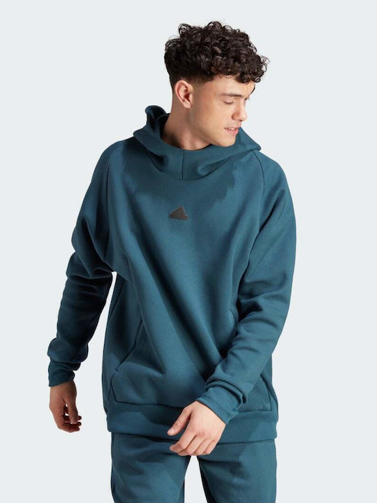 adidas Φούτερ με Κουκούλα Τιρκουάζ IN5114