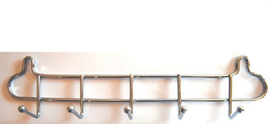 Chios Hellas Haken Badezimmer 5 Plätze Saugnapf Inox Silber