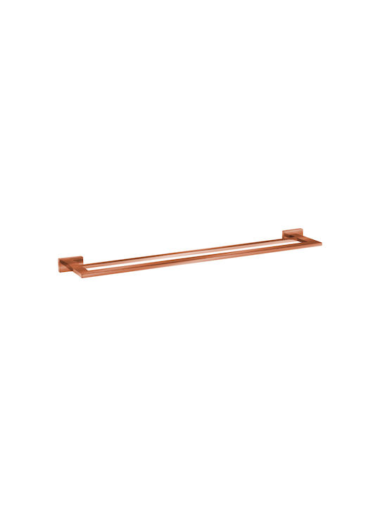 Bronze Art Double Wall-Mounted Bathroom Rail ​60x60cm Copper