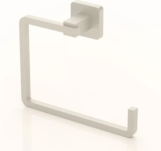 Tekno-Tel Κρίκος Μπάνιου Μονός με Βίδες ​19x14cm Λευκός