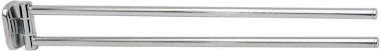 Heratrade Double Wall-Mounted Bathroom Rail Silver