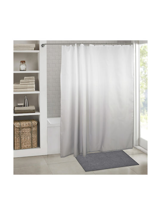 Lino Home Nombre Shower Curtain 180x200cm L.Grey