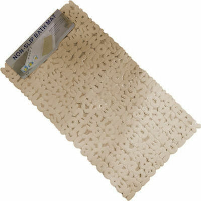 Sidirela Bathtub Mat with Suction Cups Beige 39x69cm