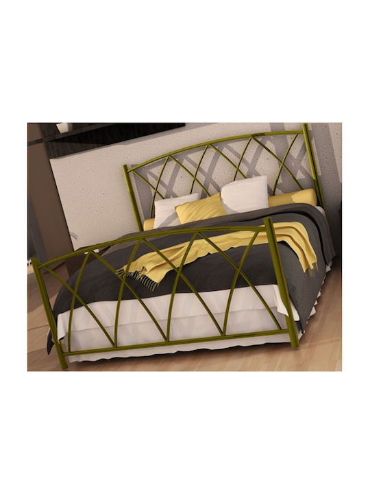 Hermes Pat Dublu Metalic Auriu pentru Saltea 140x190cm