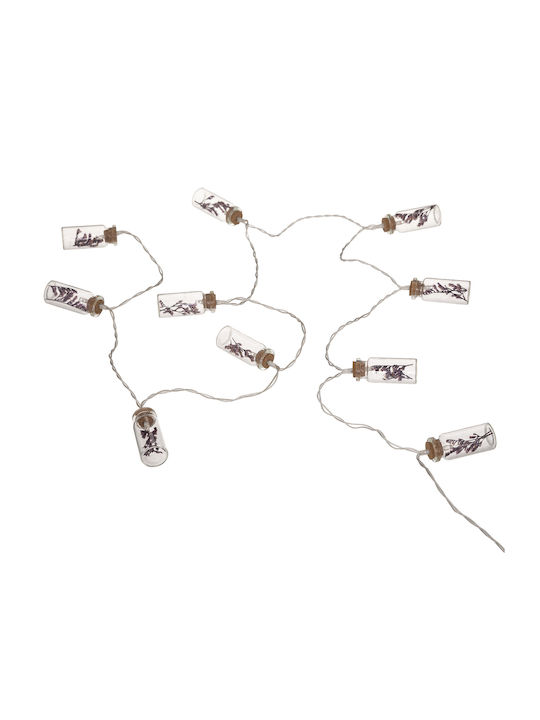 10 Λαμπάκια LED Μωβ Μπαταρίας σε Σειρά