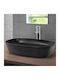 ML-Design Countertop Sink Ceramic 60.5x38.5x14cm Black