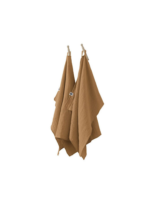 L'Effet Papillon Cotton Tea Towel Brown 70x50cm