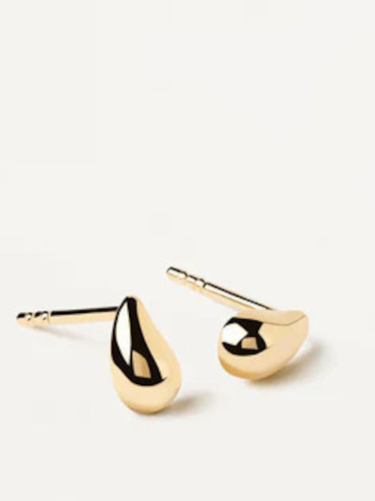 P D Paola Earrings made of Silver Gold Plated with Stones