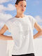 Forel Women's Summer Blouse Short Sleeve White