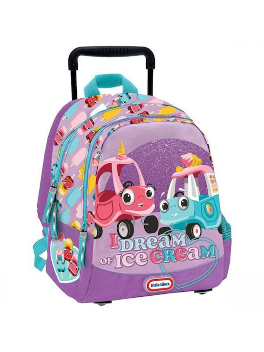 Graffiti School Bag Trolley Kindergarten in Lilac color