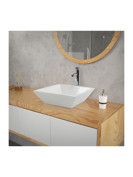 ML-Design Deasupra Blatului Chiuvetă Ceramică 41x41x12cm Alb