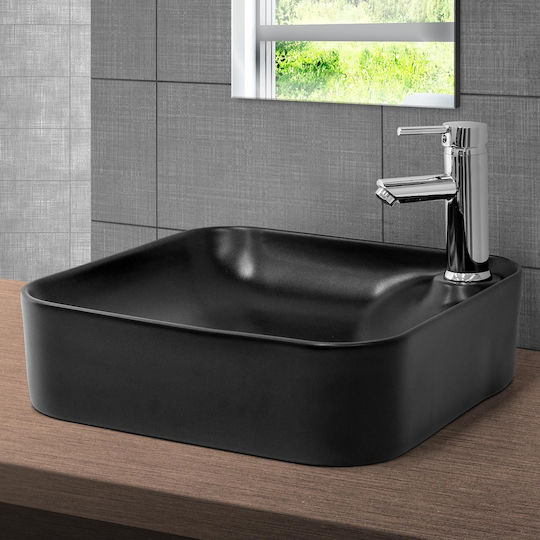 ML-Design Надеждна мивка Керамика 43x43x12см Черен