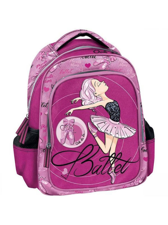 Graffiti School Bag Backpack Kindergarten in Fuchsia color