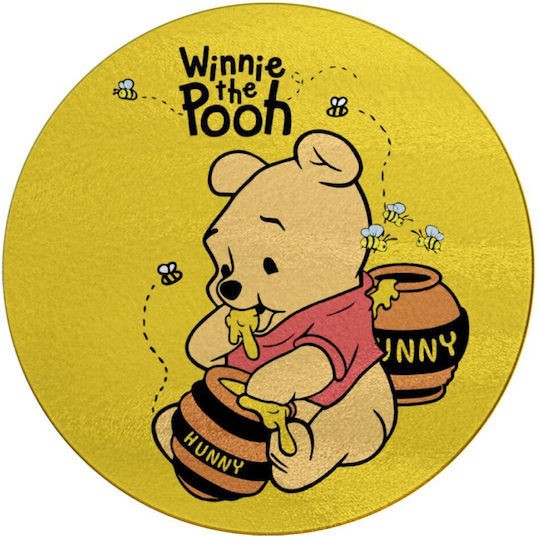 Koupakoupa Round Glass Chopping Board Yellow 30x30cm