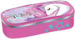 Graffiti Pencil Case with 1 Compartment Pink