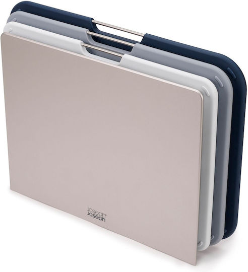 Joseph Joseph Rectangular Plastic Chopping Board Set Gray 3pcs