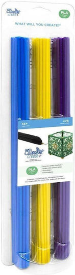 3Doodler Filament Pentru Imprimante 3D PLA Mix 1.75mm Tie Dye 75 Bucăți Refill