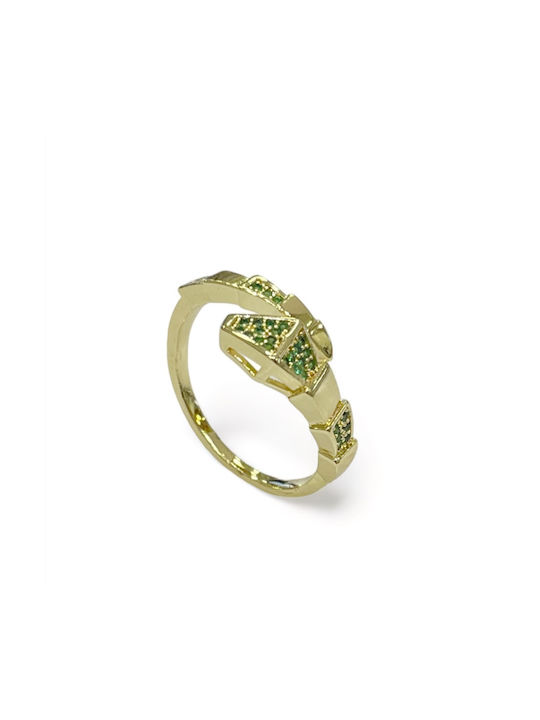 Intimonna Women's Gold Plated Brass Ring