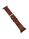 Tzevelion Leather Strap Bordeaux/Silver 24mm