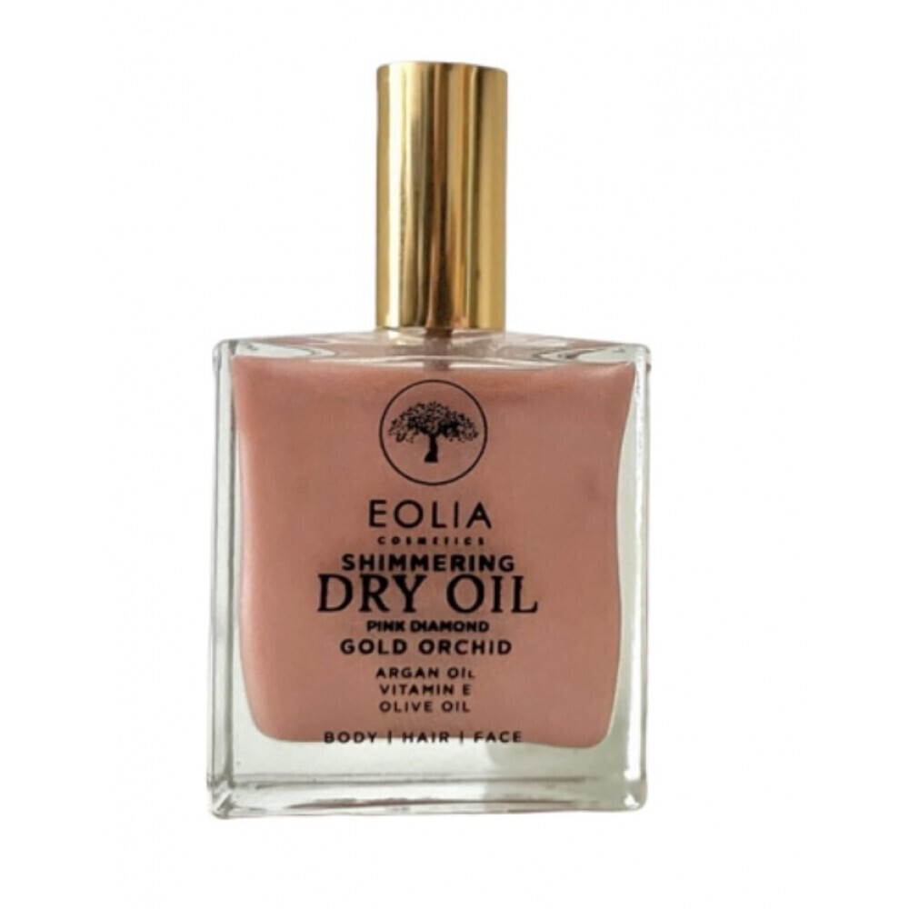 Eolia Cosmetics Gold Orchid Pink Diamond Ξηρό Λάδι Σώματος με Λάμψη για Πρόσωπο, Μαλλιά και Σώμα